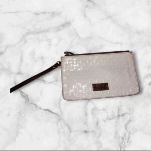 Dooney & Bourke Cream Leather Wristlet